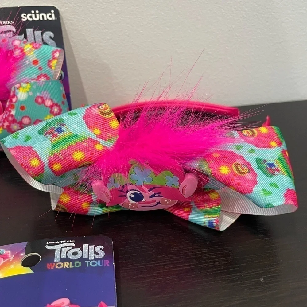 scunci Trolls World Tour Headpiece, Hair Clip, 16 Snap Clips